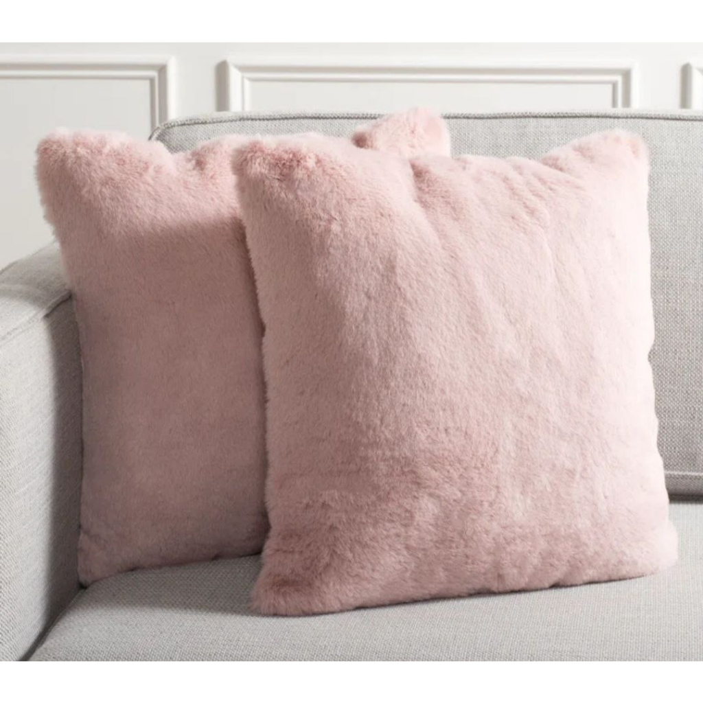 Kit 2 Capas Almofada Pelúcia Curta C/ Suede Verso Nórdico