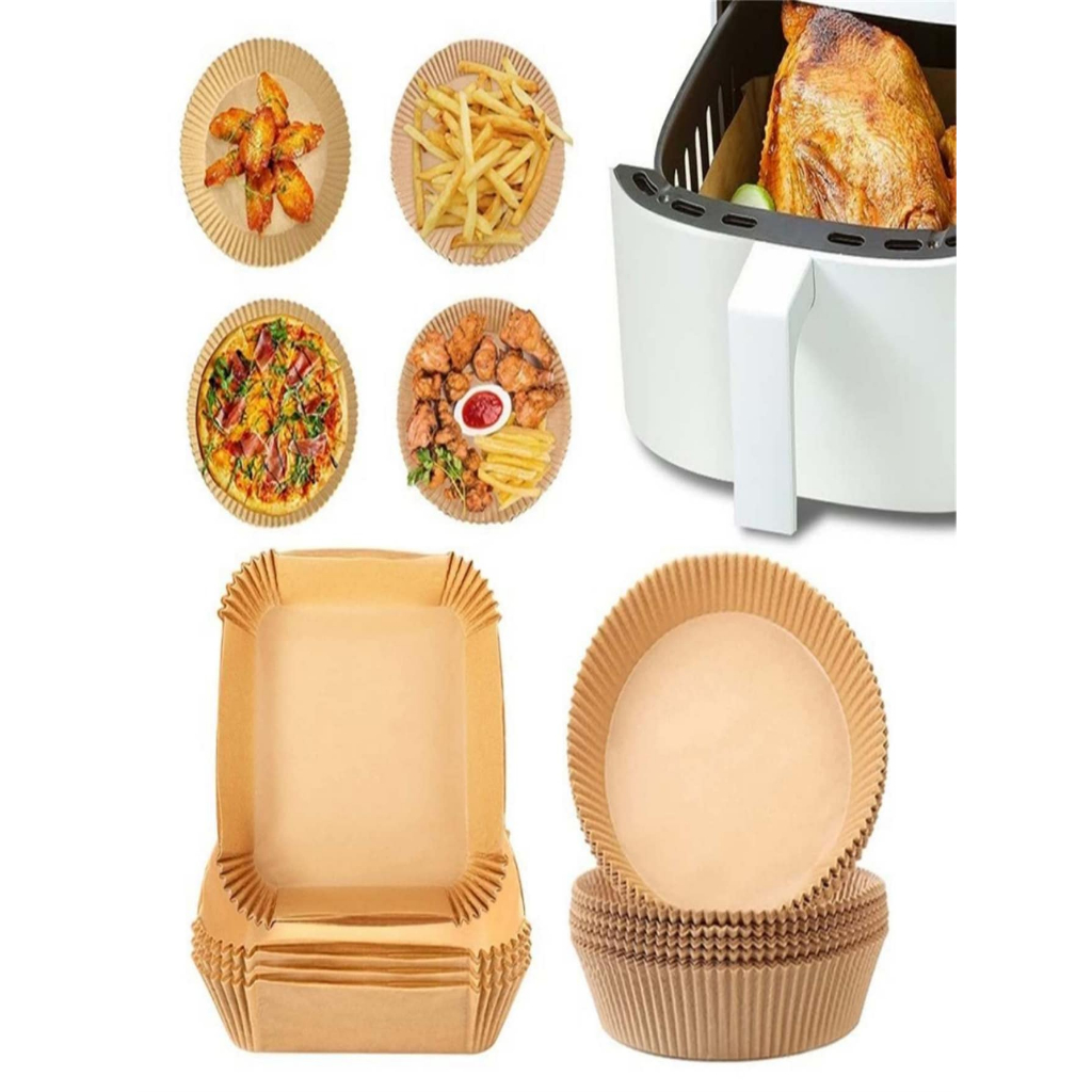 Forma Air Fryer Descartável Forro De Papel Antiaderente Redondo Kit 100  Peças + Chaveiro CBRN20133