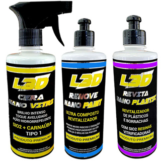 Cera Automotiva L3D Polidor de Pintura Revitalizador de Plástico Interno e Externo