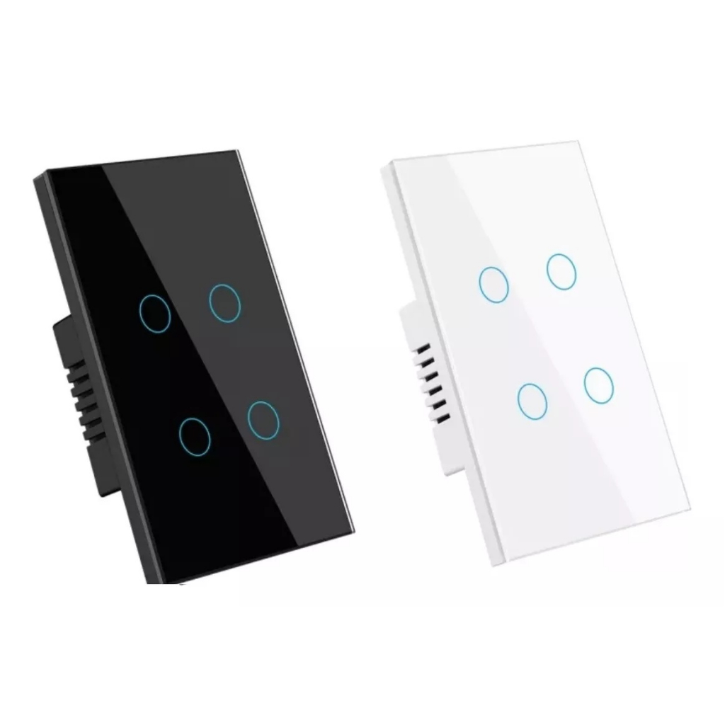 Interruptor Casa Inteligente Touch Wifi 4 Teclas Botões Instalação Sem Neutro Fácil Instalação