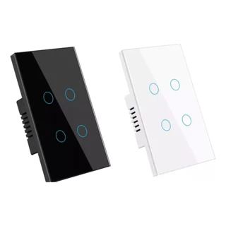 Interruptor Casa Inteligente Touch Wifi 4 Teclas Botões Instalação Sem Neutro Fácil Instalação