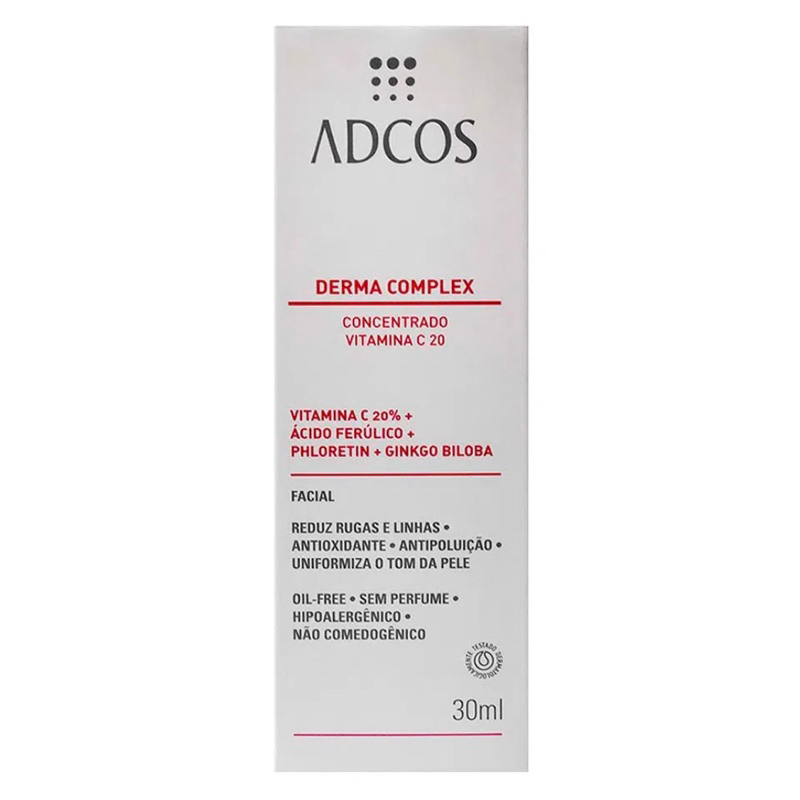 Derma Complex Vitamina C 20 Adcos Antioxidante Concentrado 30ml ATENÇÃO ...