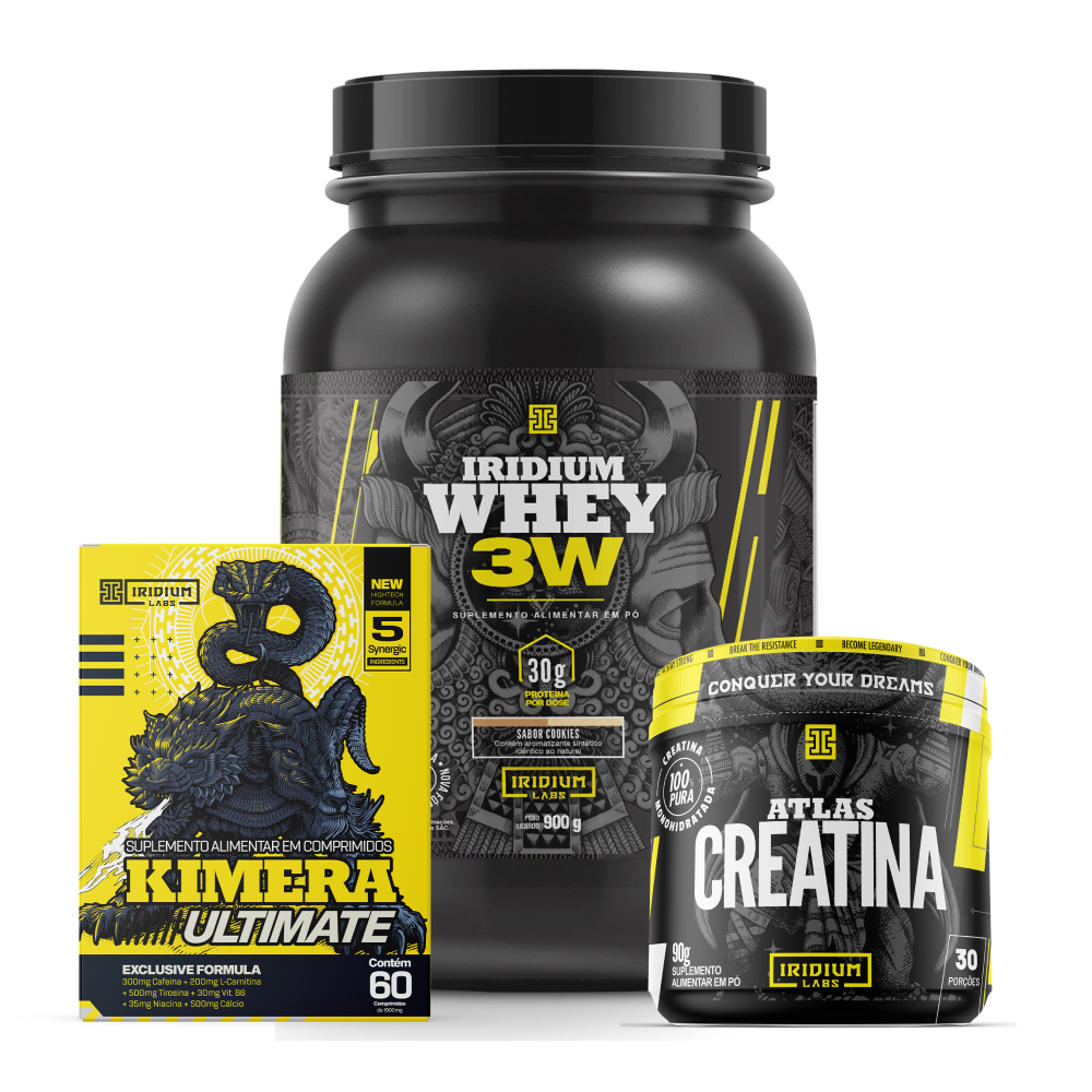 Kit Whey Protein 3W e Creatina 90g e Kimera Ultimate Thermo Tecnológico – Iridium Labs