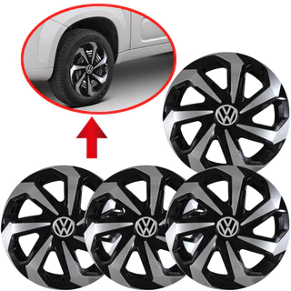 Kit 4 Calotas Esportivas aro 15 Spider Vw/Volkswagen Gol G2 G3 G4 G5 G6 G7 G8 G9 UP! Voyage