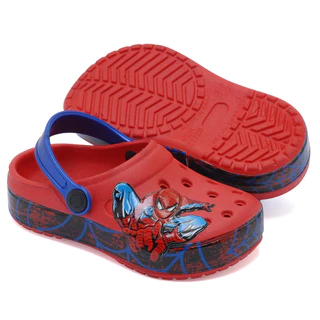 Sandalia Babuche Crocs Menino Infantil Homem Aranha Heroi Personagem
