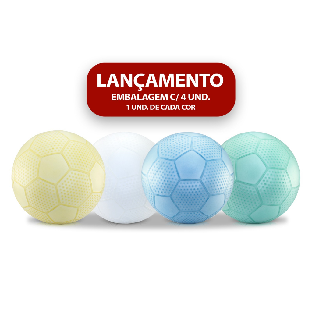 Bola de Futebol Vinil Bico de Jaca Kit com 20 bolas Cor Amarelo