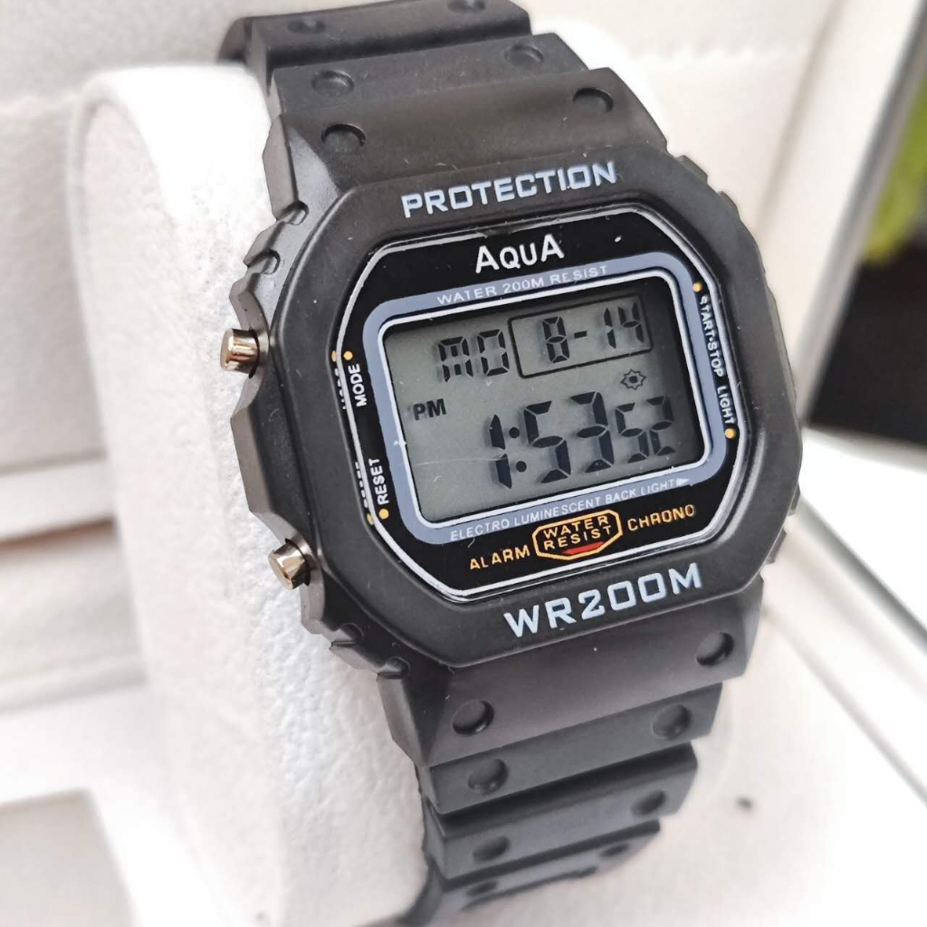 Relógio Masculino Digital De Pulso Aqua Wr200m Prova D'Água