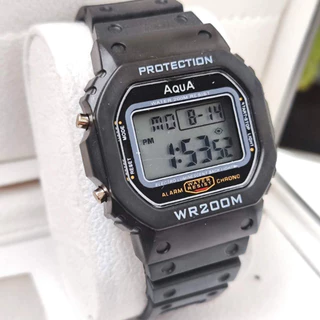 Relógio Masculino Digital De Pulso Aqua Wr200m Prova D'Água