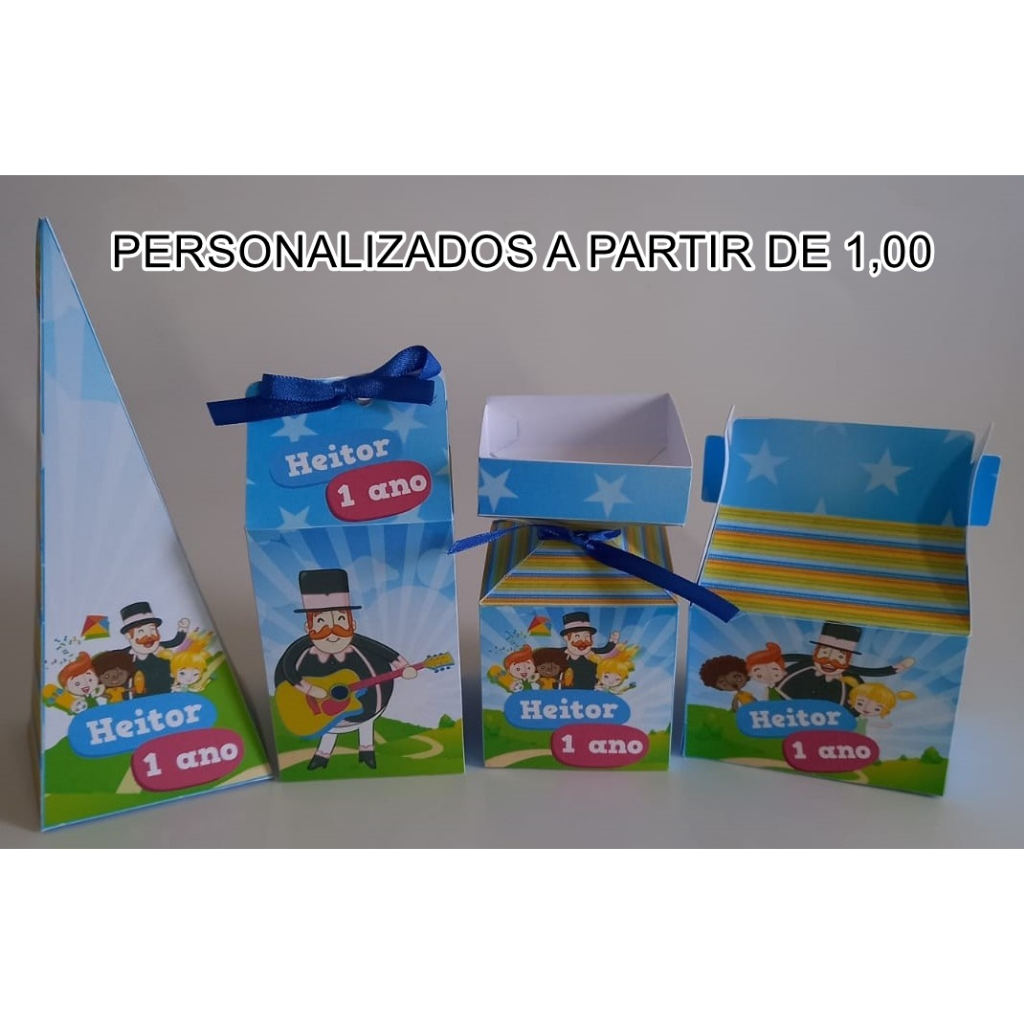 Kit 40 Caixinhas Personalizadas Tema Mundo Bita Caixas SÃo Enviadas Somente Impressas Sem 5895