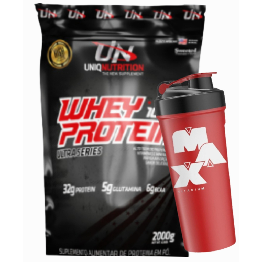 Whey Protein 100% Uniq 2 Kilos + Coqueteleira
