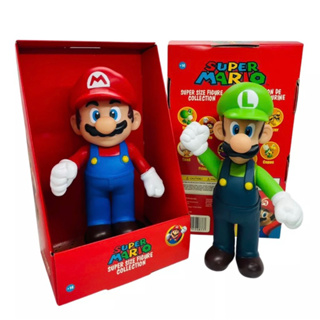 Kit 2 Bonecos Grandes Super Mario bros e Luigi Colecionáveis 23cm em Oferta na Shopee