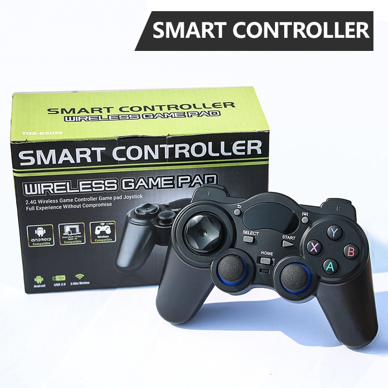 Joystick Sem Fio com Conversor OTG Para PS3 Smart Phone Tablet PC Smart TV Box 2.4G Controller Gamepad Android