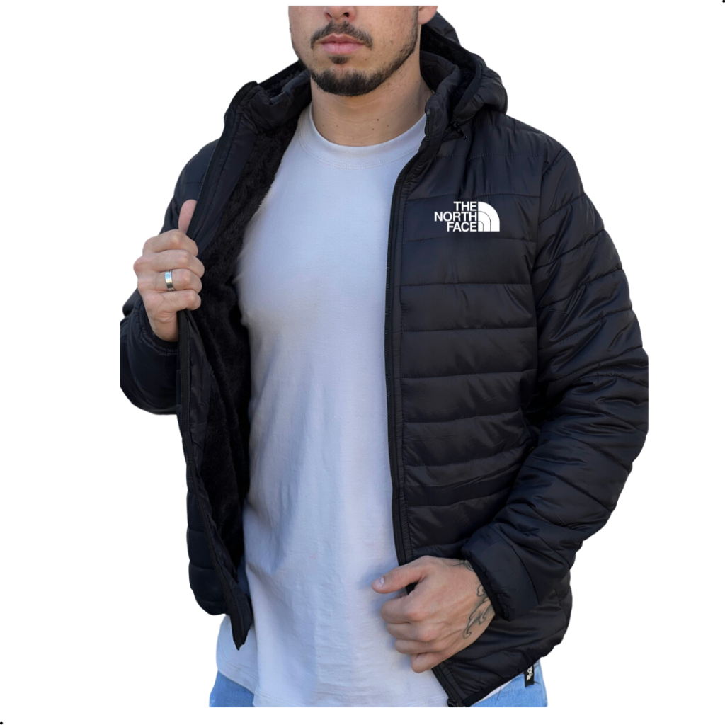 Jaqueta Puffer Bobojaco The North Face Masculina Premium Forrado C/ Capuz