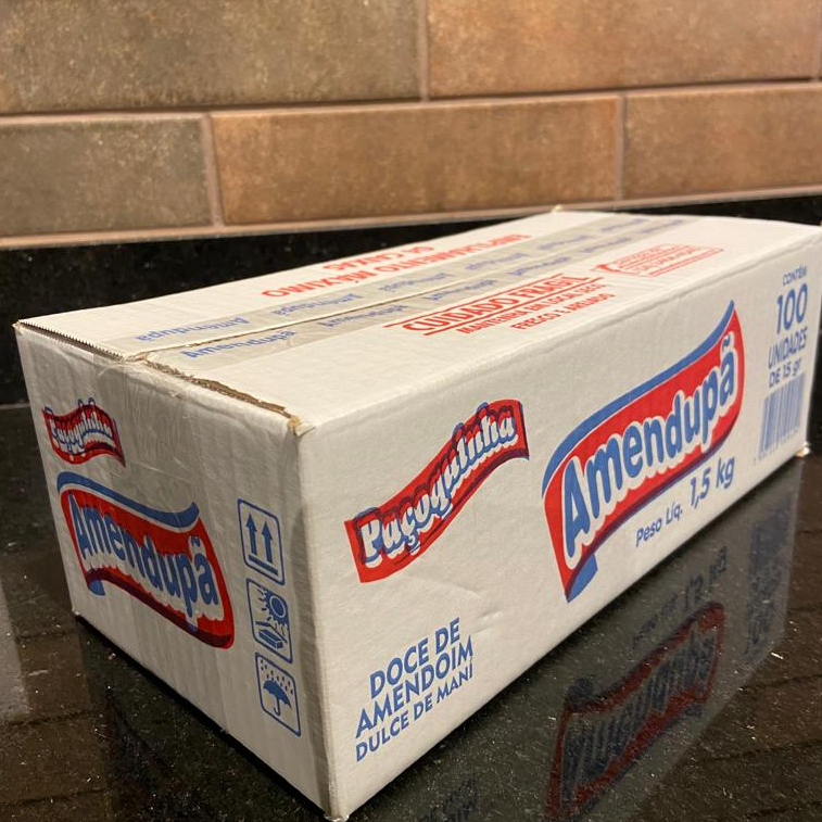 Paçoca Rolha 100un - Amendupã - Cx 1,5Kg c/100un