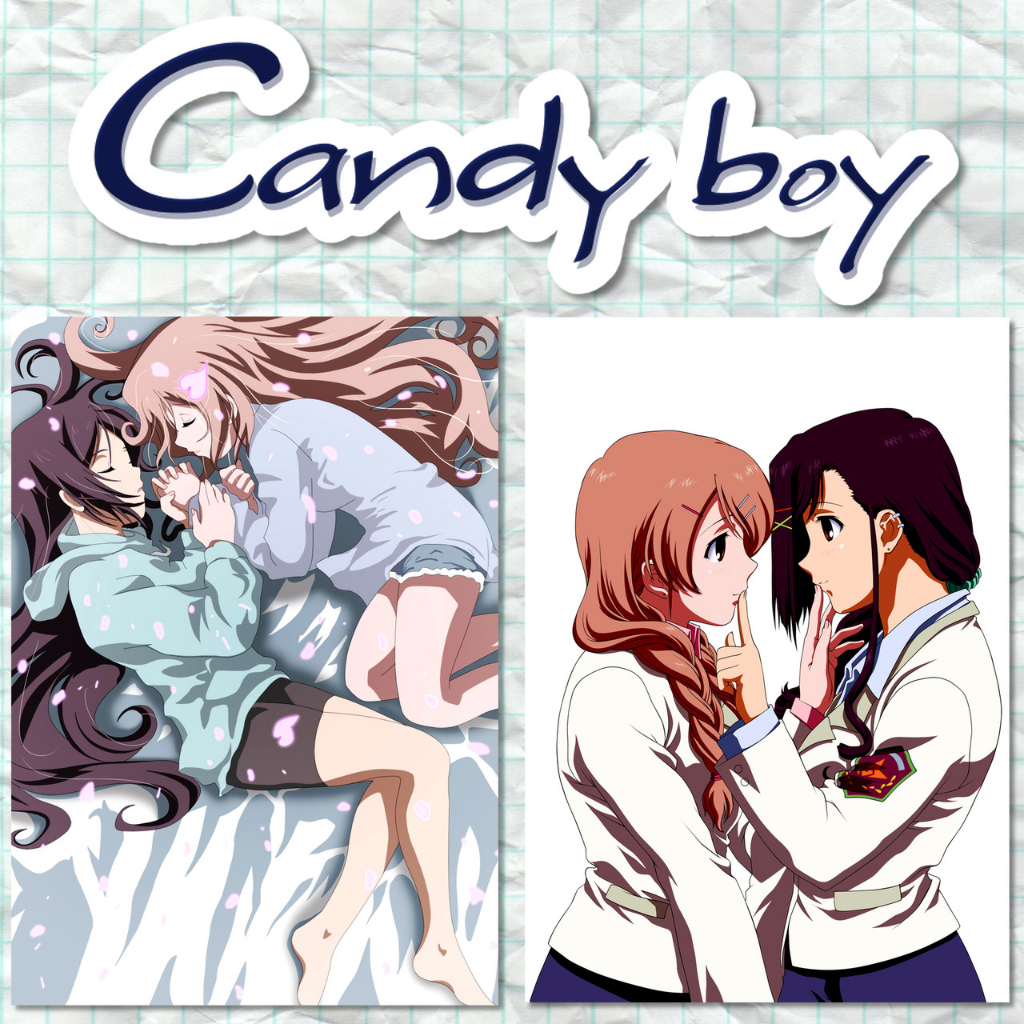 ♡ Candy Boy ♡ Girl Love ♡ GL ♡ Yuri ♡ LGBT ♡ A4 Adesivo Material Escolar  Caderno Personalizado Papelaria Anime Mangá ♡ | Shopee Brasil