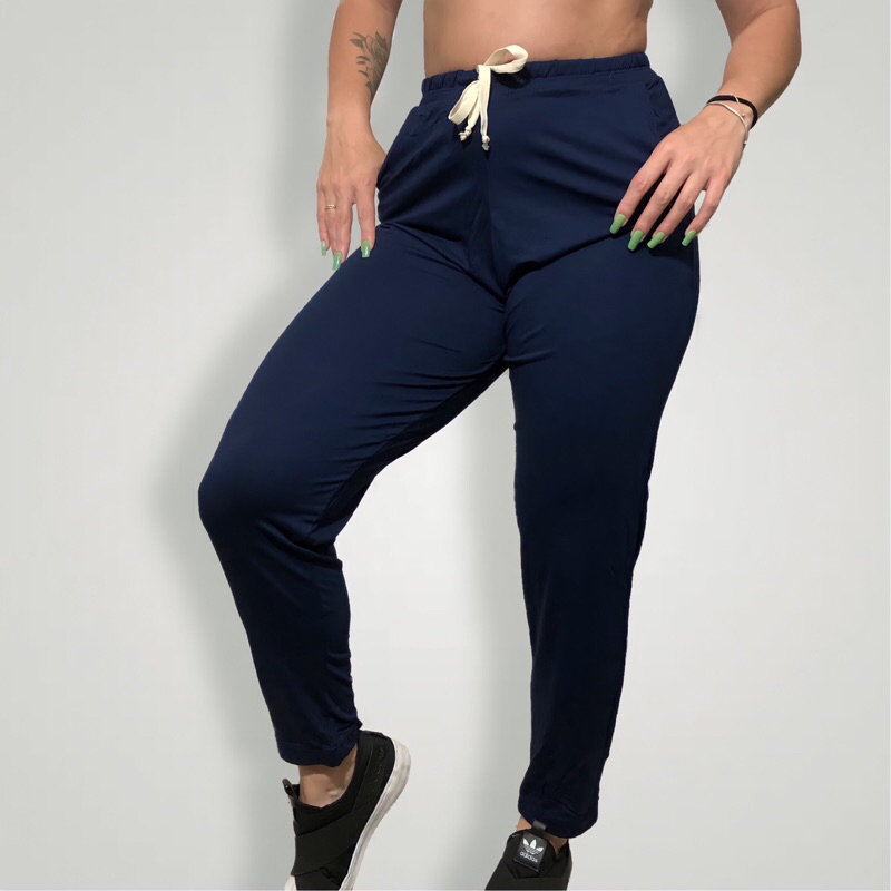 calça jogger feminina fitness malha algodão