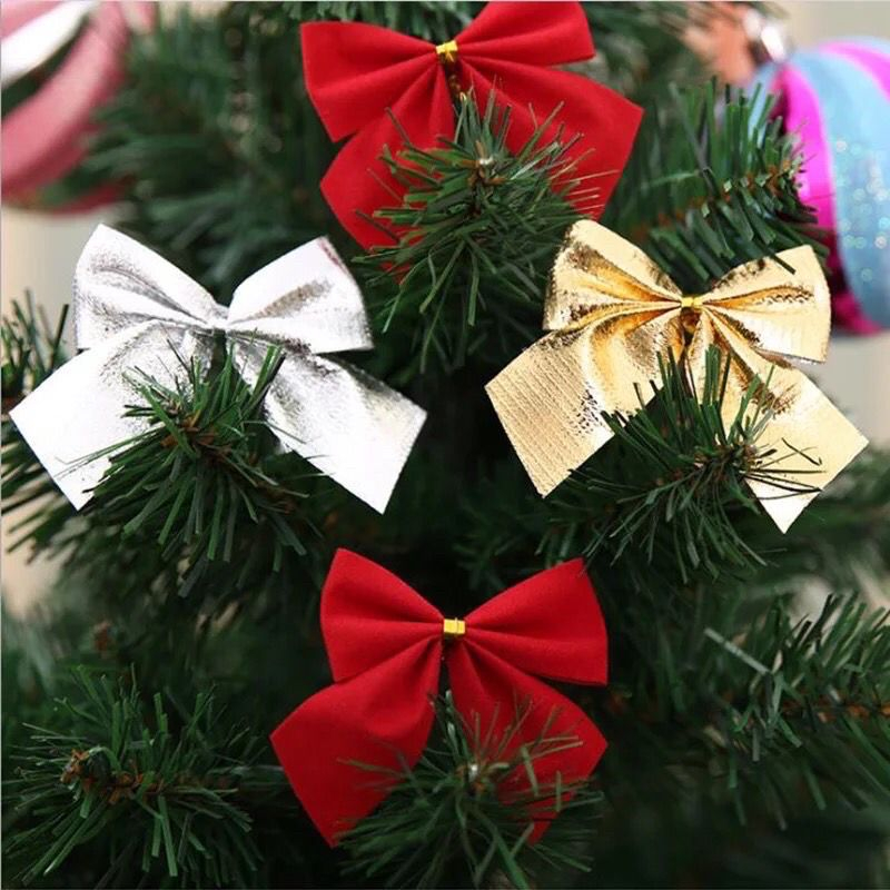 24 Laços Natalinos 5cm - Enfeite De Natal