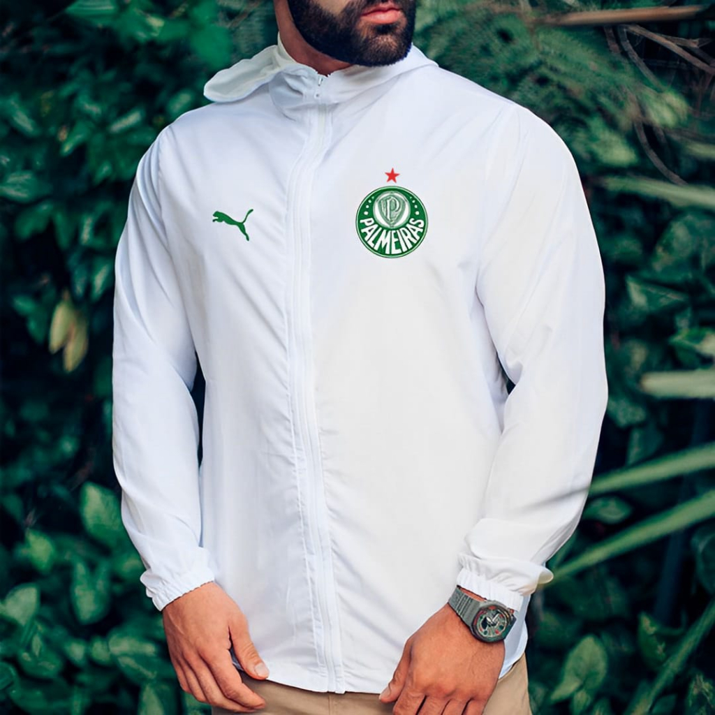 Blusa corta vento store palmeiras