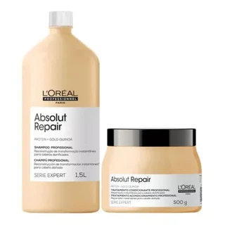 Kit Absolut Repair Quinoa Shampoo 1,5l + Máscara 500g