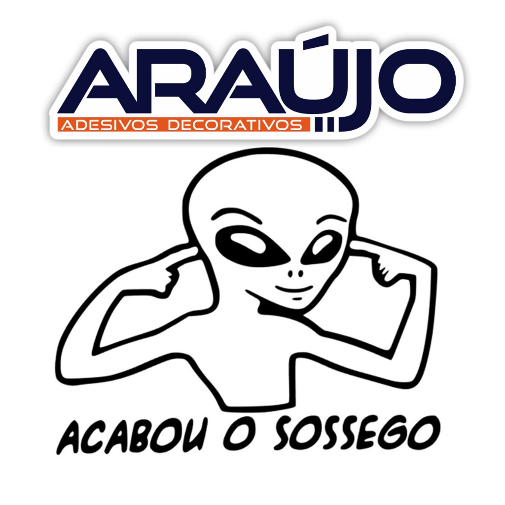 Adesivo Acabou Sossego ( 50 cm x 28 cm ) para Carro Adesivos para ...