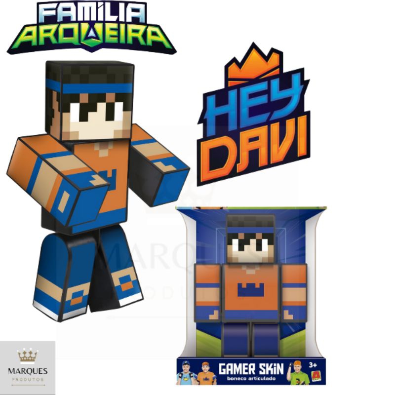 Boneco Minecraft Familia Arqueira Beto Gamer 25cm r