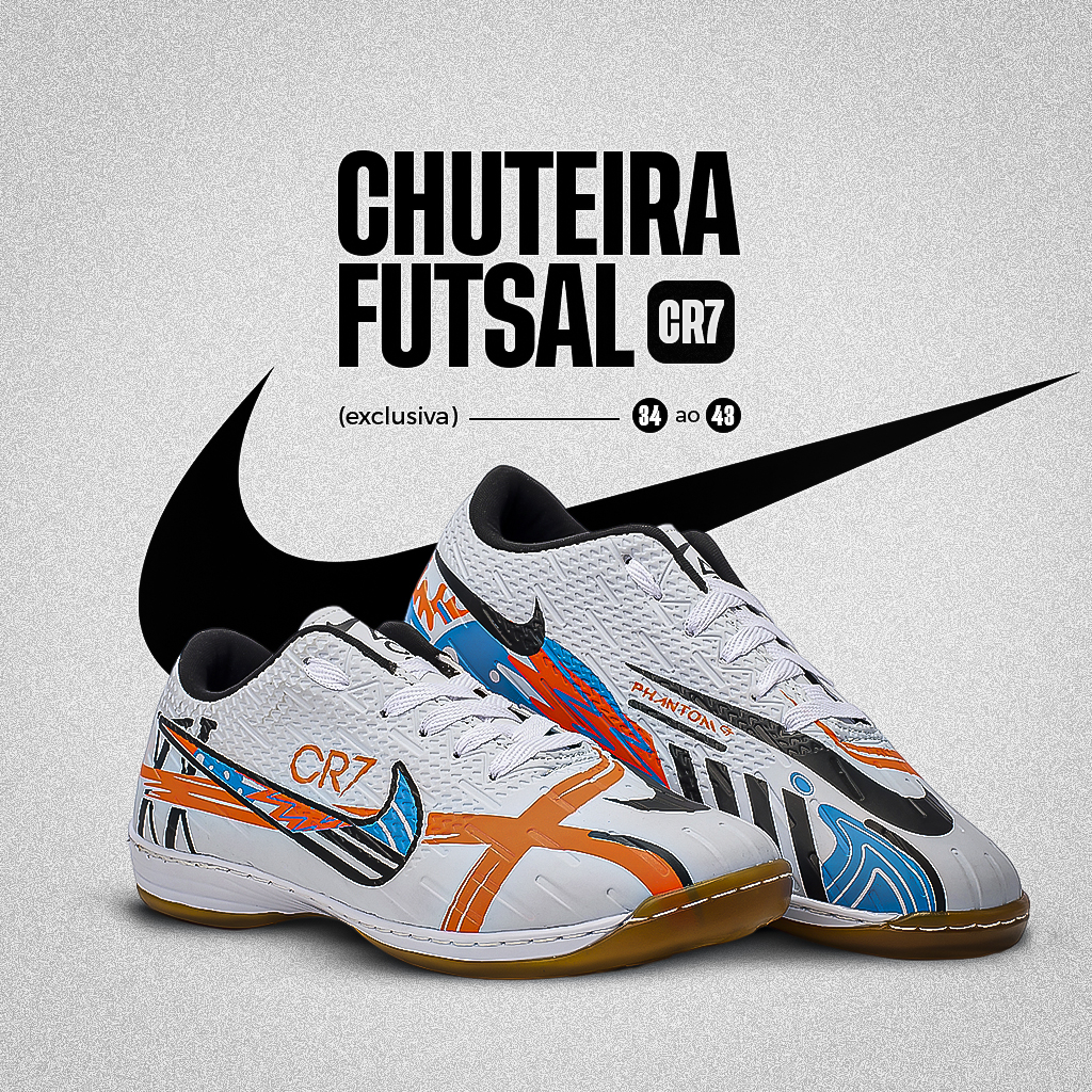 Chuteira de futsal infantil sales cr7