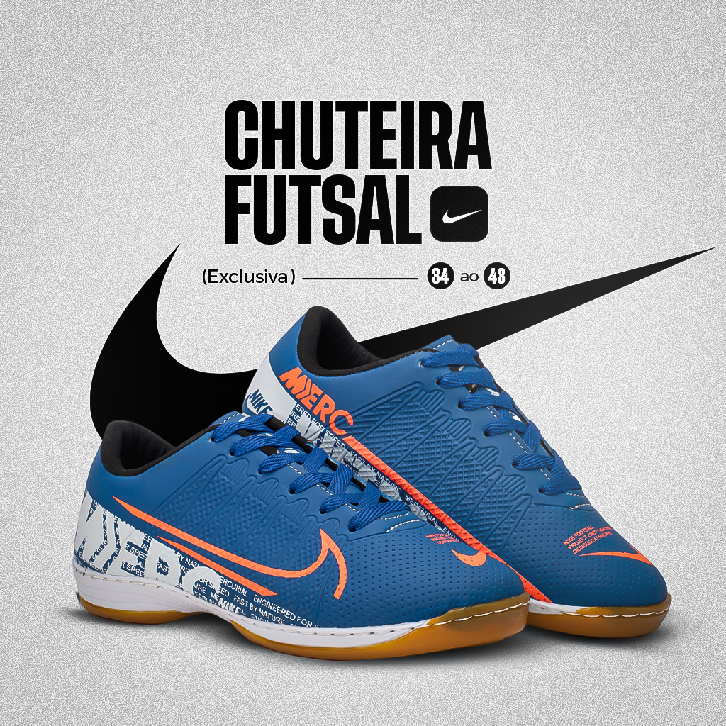 Chuteira Futsal / Salão Masculino Costurado Confortável Segura Envio Imediato Promoção