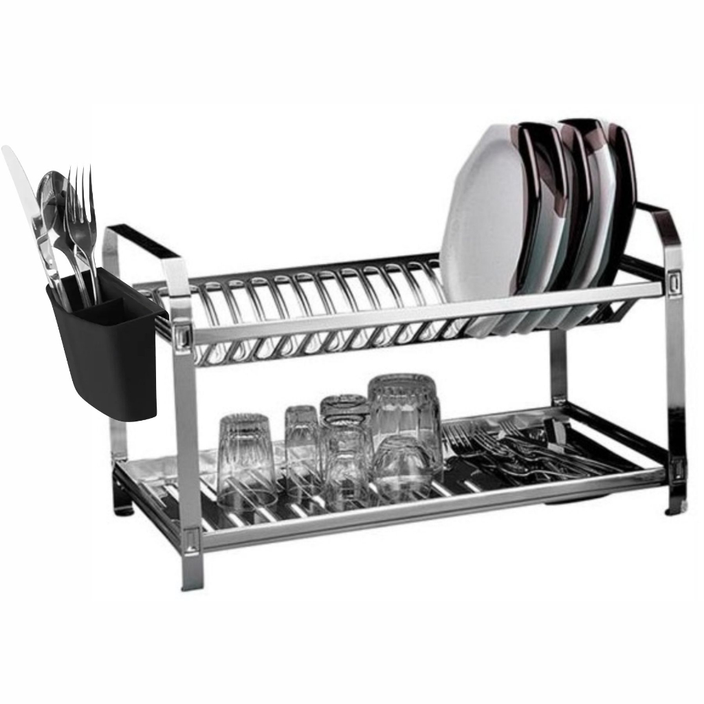 Escorredor de Louça e Pratos e Copos Inox para 20 Pratos Original ...