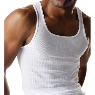 Regata Masculina Academia Justa Canelada Ribana Estilo Americana HIP HOP Rapper Camiseta algodão Basica Branca Preta