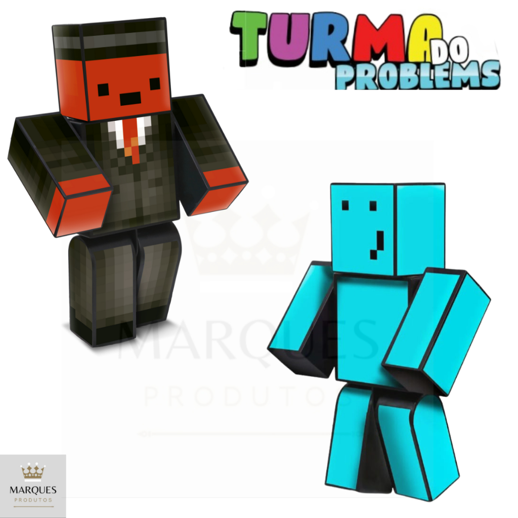 Boneco Kadu Turma do Problems - Pequeno - 25cm - Minecraft - Algazarra