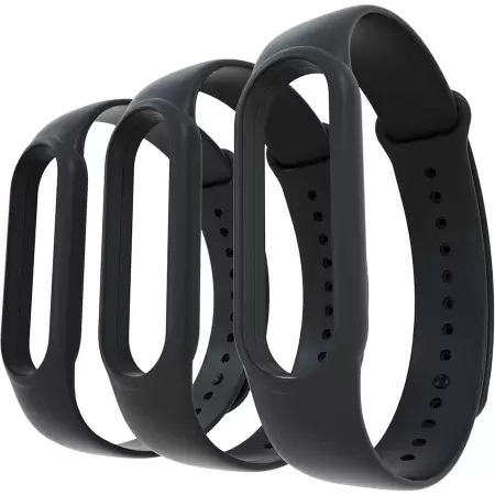 KIT 3 Pulseiras qualidade PREMIUM [PRETO] para mi band 3/4/5/6/7/8