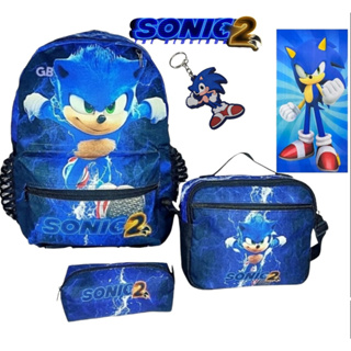 Mochila Sonic Menino Ouriço Jogo Filme Infantil Escolar Top