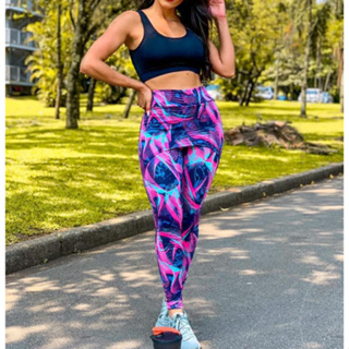 Calça 4 Estações Legging Saia Estampada Feminino Academia Fitness Malhar -  Compre Agora