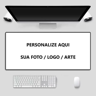 Mouse Pad Personalizado Desk Pad Em Couro 90x40cm Com Sua Foto Desenho Arte