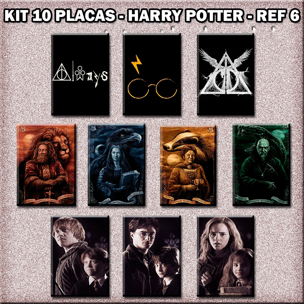 Kit 10 Poster Cartaz Placa Decorativa Filme Harry Potter mdf