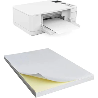 100 Folhas A4 Papel Adesivo Branco Para para etiquetas das plataformas