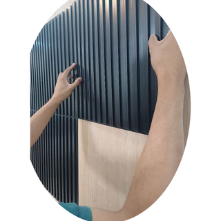 Kit C/ 10 Placas 51x51 Revestimento Parede Alto Relevo Painel 3d Ripado 2,5 m² (alto adesivo)
