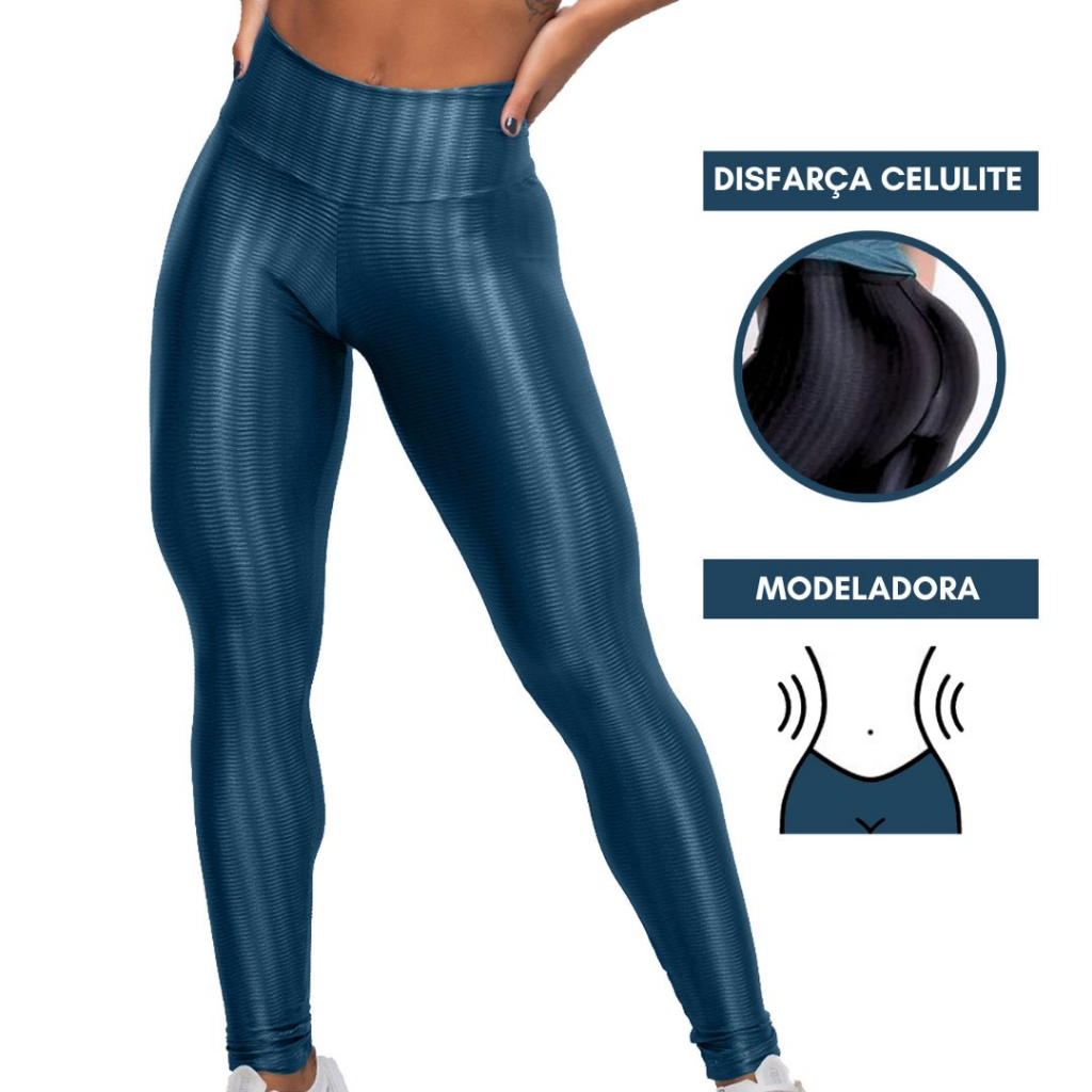 Calça Legging Bolha Disfarça Celulite Textura Envio Imediato