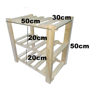 Sapateira Estante Casal 3 Prateleiras Minimalist Madeira Pinus Reflorestada