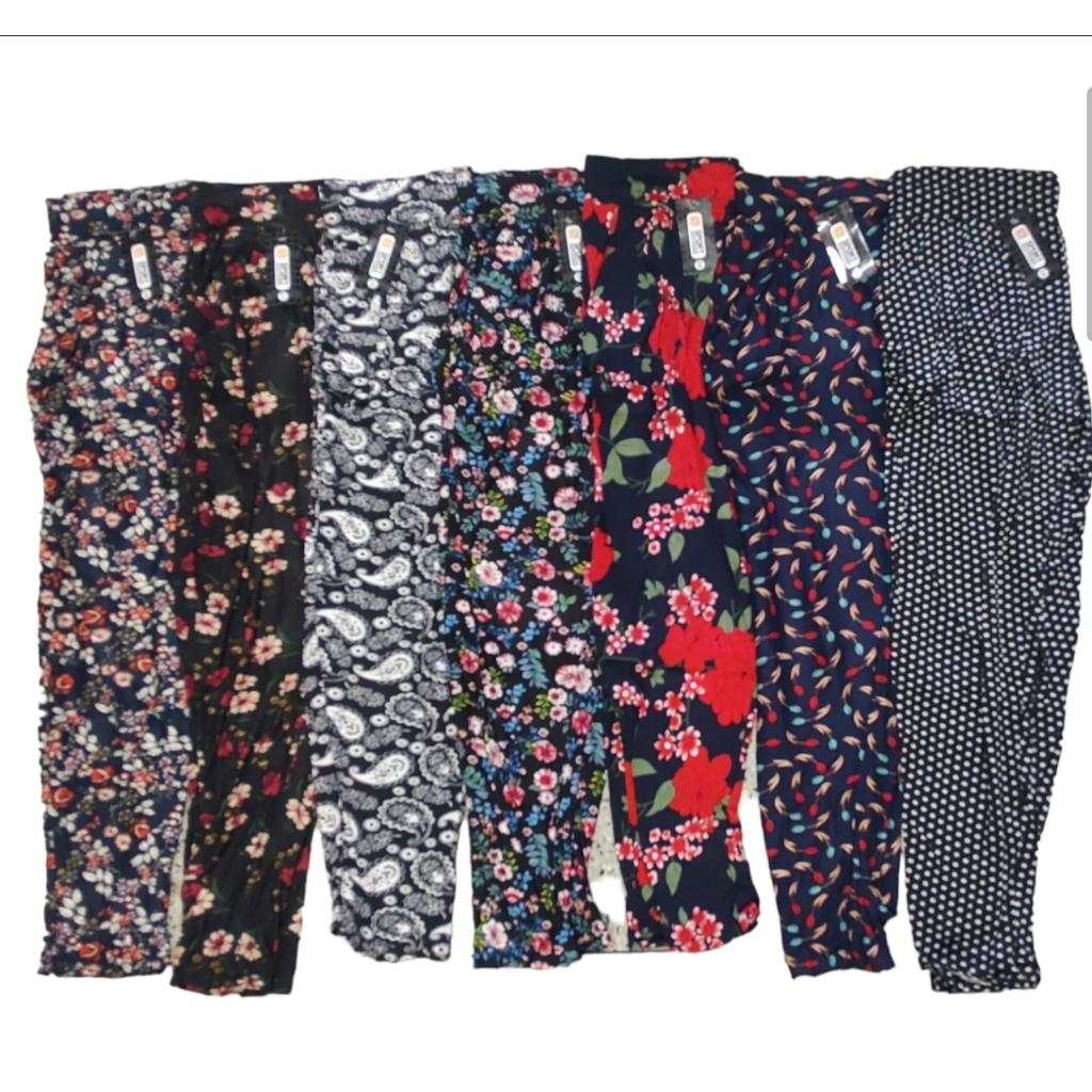 Calças Malha Fria Estampada