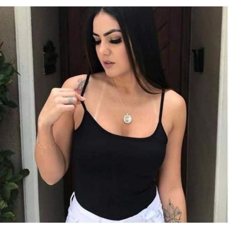 Blusa alcinha fina moda verão