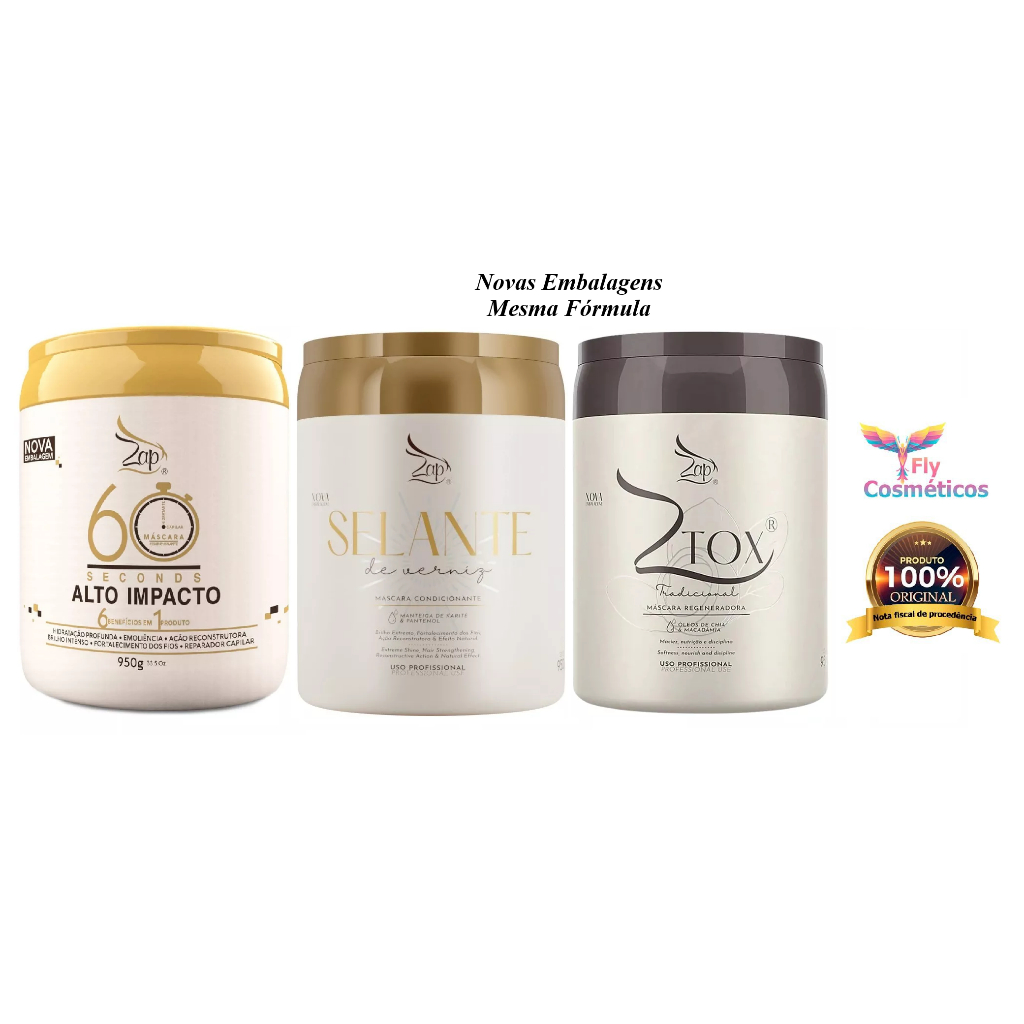 Zap Btox Ztox + 60 Segundos + Selante De Verniz | Shopee Brasil