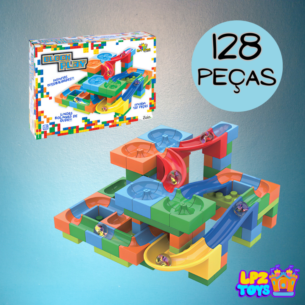 Pista De Bolinhas De Gude Blocos De Montar Labirinto 128 Pçs | Shopee ...