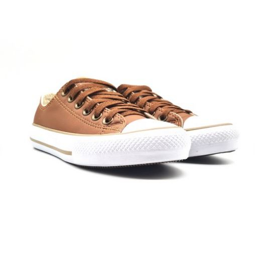 T Nis All Star Caramelo Unissex Courino Marrom Cano Baixo Shopee Brasil