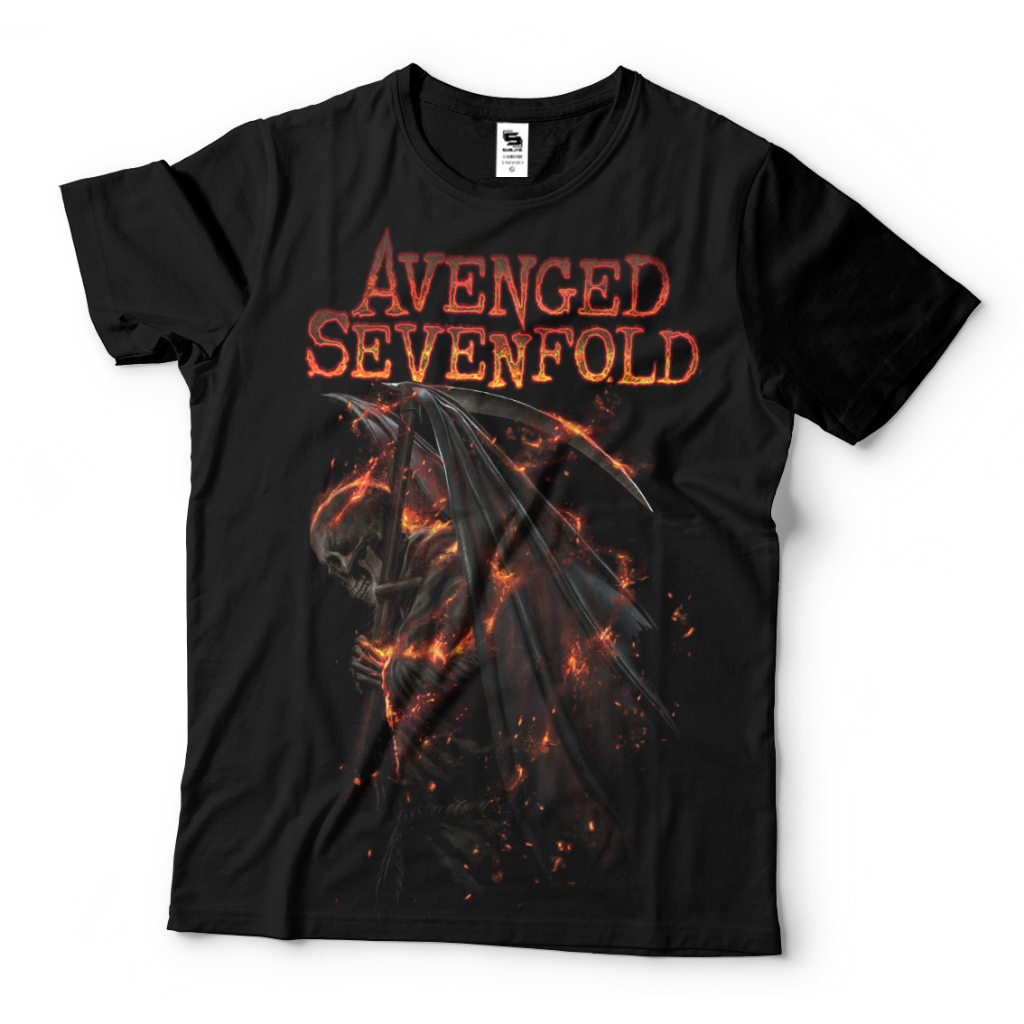 Camisa Camiseta Avanged Sevenfold Rock Caveira Skull Top