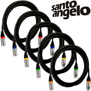 5 CABOS XLR XLR BALANCEADO SANTO ANGELO 07 METROS