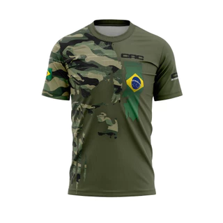 Camiseta Cac Colecionador Caça Militar Brasil Proteção Uv50+