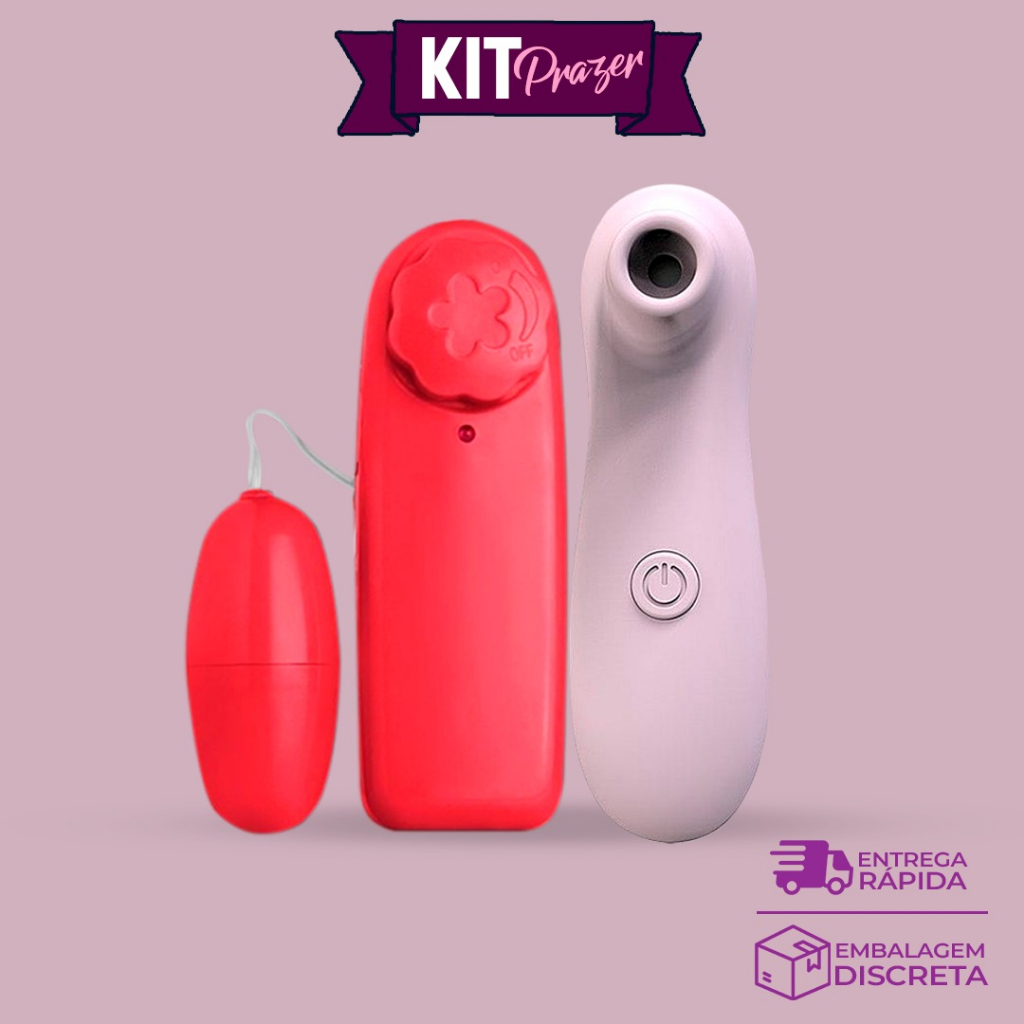 Kit Feminino Sexy Shop Vibrador Estimulador Sugador De Clitóris E