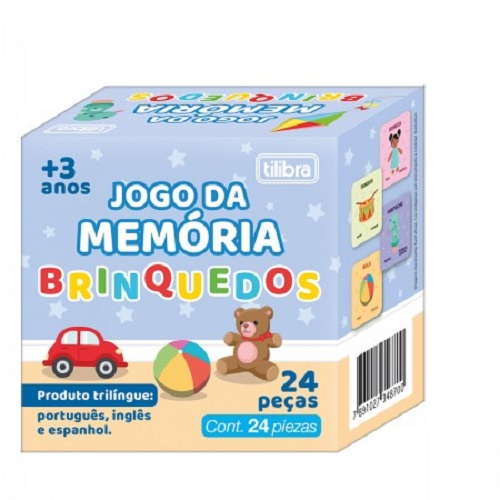 Jogo da memória 24 peças pedagógico - Comidinhas e Brinquedos - Sortido