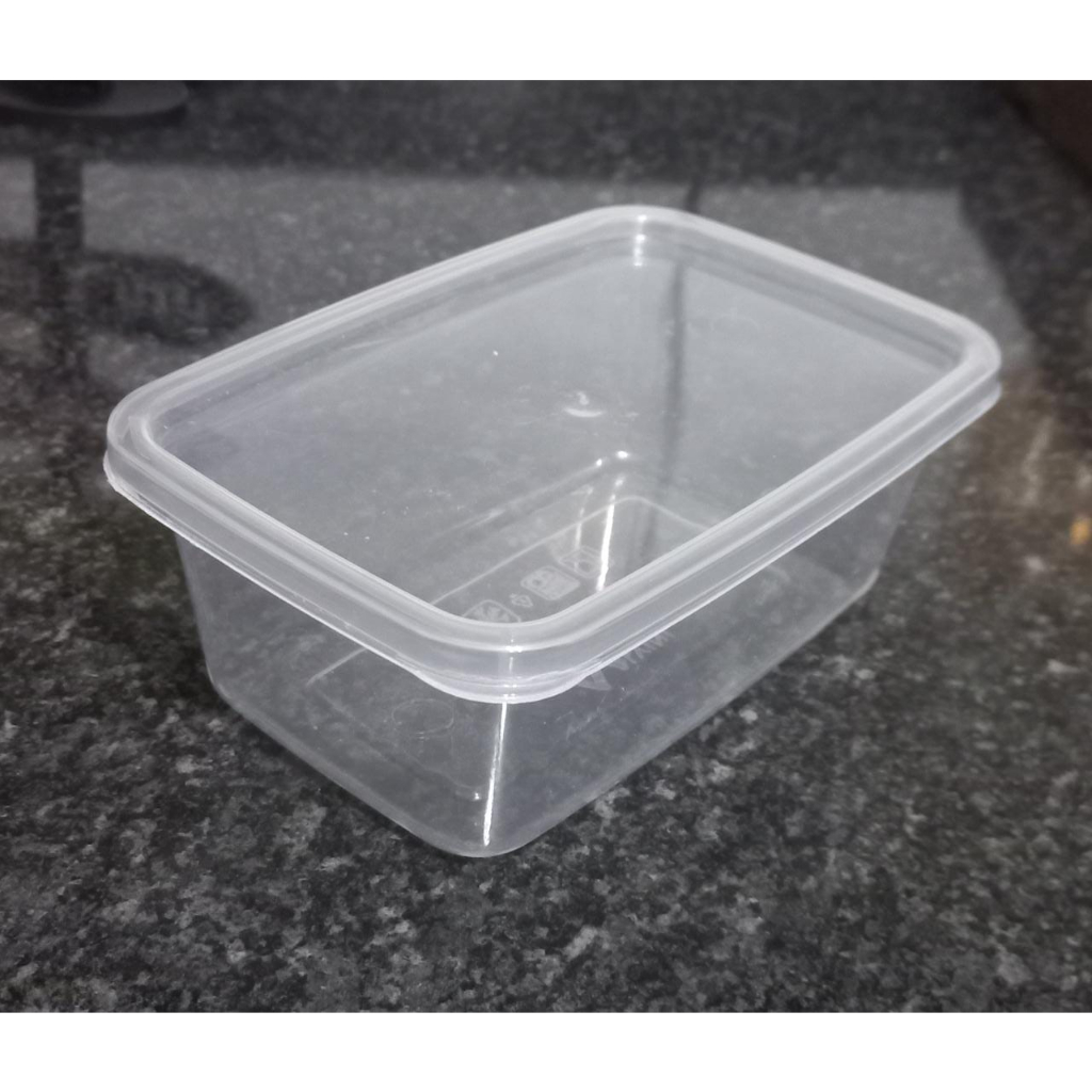 Kit Potes 500 ml Marmita Fitness Alimentos Livre de BPA Plástico Resistente Transparente com Tampa